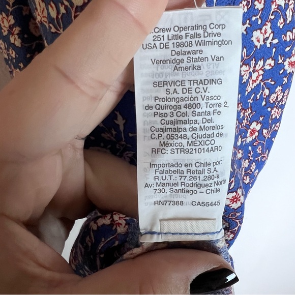 Madewell Porch Side-Button Mini Skirt - Summer Vines Hermitage Blue Size 10 - Picture 12 of 15